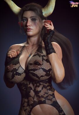 1girls 3d ass big_breasts blue_eyes breasts brown_hair busty cleavage cow_ears cow_girl cow_tail curvaceous curvy curvy_figure digital_media_(artwork) female female_focus hair hips horns hourglass_figure humanoid large_breasts legs light-skinned_female light_skin lips original original_character pillowfun ramona_(pillowfun) tail thick thick_legs thick_thighs thighs top_heavy voluptuous waist wide_hips