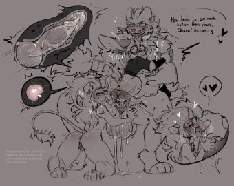 animal_genitalia animal_penis anthro anus ass balls big_ass big_balls big_breasts big_butt big_penis blush bodily_fluids breasts canid canine canine_genitalia canine_penis cheating cleaning_fellatio clothing cucked_by_futa cuckold cuckold_meal cum cum.cat cum_in_pussy cum_inside cunnilingus cuntboy dialogue digital_media_(artwork) erection female fur futanari genital_fluids genitals group group_sex hair huge_balls huge_breasts huge_cock impregnation intersex intersex/female intersex_penetrating knot licking mammal netorare ntr nude open_mouth oral penetration penile penis penta_(cum.cat) pussy sex size_difference smile tail text thick_thighs threesome tongue tongue_out trio vaginal_penetration worship