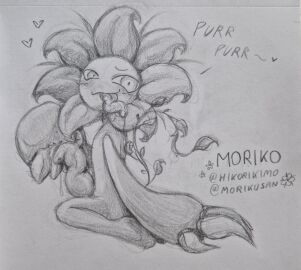 ass big_penis blush cartoon claws dandy_(dandy's_world) dandys_world flower hikorikimo horny leaves monster plant precum saliva sketch tentacle toons