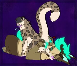 alien_genitalia anal anthro antlers ass big_ass big_butt big_ears blush bodily_fluids cody_the_fenntrix cosmic_background cum cum_drip cum_on_penis dripping duo ejaculation felid fenntrix freakyfenntrix genital_fluids genitals glowing glowing_body glowing_cum glowing_genitalia glowing_hair glowing_nose glowing_penis glowing_skin glowing_tongue hair hi_res horn male male/male mammal open_mouth oral pantherine penis precum riktor_laug_(character) rimming saliva saliva_on_tongue sex slightly_chubby snow_leopard space space_background thick_thighs tongue unusual_bodily_fluids unusual_cum unusual_genital_fluids