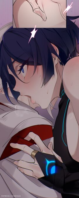 gay genshin_impact kaedehara_kazuha male male_only pleasured_face scaramouche_(genshin_impact) tagme yaoi yeobosannsfw