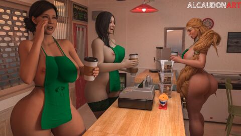3d 3d_(artwork) 3girls alcaudonart apron apron_only ass big_ass big_butt black_hair blonde_hair breasts capcom crossover dark-skinned_female dark_skin eastern_and_western_character female female_focus female_only god_of_war god_of_war_ragnarok huge_ass huge_breasts huge_butt latina light-skinned_female light_skin long_hair marvel marvel_comics mature mature_female mia_winters milf mother nipples playstation resident_evil resident_evil_8:_village rio_morales rio_morales_(insomniac) sif_(god_of_war) sony_interactive_entertainment spider-man:_miles_morales_(ps5) spider-man_(ps4) spider-man_(series) spider-man_2_(ps5) wide_hips