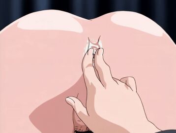 00s 2002 2girls amatsuki_jun anal_fingering animated anime_screenshot anus ass bible_black bible_black_night_of_the_walpulgiss female fingering huge_ass imari_kurumi lotion preparing pubic_hair pussy rubbing tagme