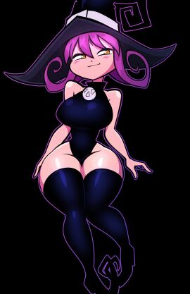 blair_(soul_eater) breasts female jek_korpen soul_eater tagme thighhighs thighs witch witch_hat