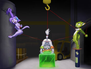 5_fingers 5_toes anthro anus aquatic_dragon areola ass ass_up basset_hound bodily_fluids bondage bound breasts canid canine canis carol_tea clenched_teeth clitoral_hood clitoris clitoris_piercing clitoris_ring crying digital_media_(artwork) domestic_dog dragon feet felid feline felis female fingers freedom_planet fur galaxytrail genital_piercing genital_torture genitals green_body green_eyes green_fur group hair hands_behind_back hands_tied hands_tied_behind_back hi_res hook humanoid_feet hunting_dog looking_back machine mammal marine milla_basset mythological_creature mythological_scalie mythology nipple_fetish nipple_piercing nipple_play nipple_pull nipple_ring nipples nitrat nude open_mouth orange_hair piercing plantigrade pussy pussy_piercing pussy_ring pussy_torture raised_tail rear_view ring_piercing rope sash_lilac scalie scent_hound soles standing suspension sweat sweatdrop tail tail_tied tears teeth tiptoes toes trio wildcat