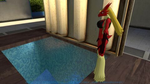 1girls 3d 3d_animation animated aquaphilia bikini bird blaziken diving female girl longingtail mp4 nintendo pokemon sfm slideshow solo sound source_filmmaker tagme underwater video