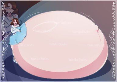 belly_expansion big_belly blue_skirt brown_hair chubby chubby_female expansion fat_female female female_focus female_only hyper hyper_belly long_hair makeup oral_vore original original_character piercing piercings pink_eyes princess skirt soft_vore solo solo_female solo_focus vore vore_belly yumi_mi