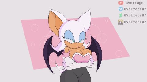 1girls 2d 2d_animation animated female gif gvoltage07 horny_female pulling_clothing rouge_the_bat simple_background sonic_(series) teasing