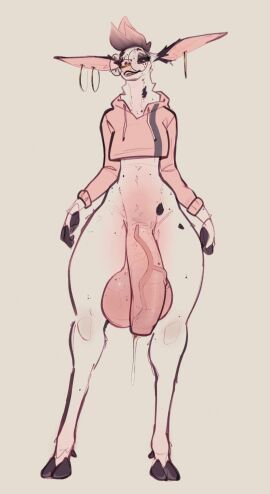 2024 absurd_res anthro ass balls big_balls big_penis biped bodily_fluids bottomless canid canine canis clothed clothing dalmatian deer domestic_dog ear_piercing english_text eyeshadow eyewear facial_piercing flaccid foreskin futanari genital_fluids genital_piercing genitals glasses hair hi_res hoodie hooves huge_balls huge_cock humanoid_genitalia humanoid_penis hybrid hyper hyper_genitalia intersex long_ears long_tongue makeup mammal model_sheet multicolored_body nose_piercing penis penis_piercing piercing pink_penis precum raised_tail ring_piercing saggy_balls short_hair signature skimpy solo tail text tongue tongue_piercing topwear trans_woman transfem uncircumcised val_(yo-lander) vein veiny_penis yo-lander