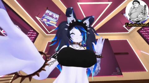 3d_model anime dancing female hellhound inudere lewdtuber spite spite_(vtuber) tagme video virtual_youtuber vrchat vtuber waifu