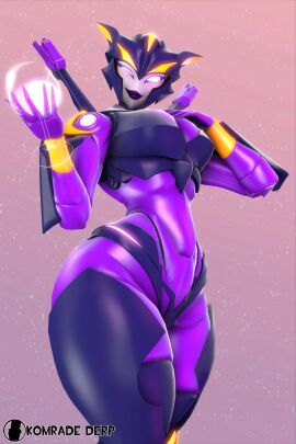 1girls 3d airachnid airachnid_(trawert) big_breasts breasts busty cybertronian female female_only glowing_eyes komradederp looking_at_viewer pink_eyes purple_body purple_lipstick robot robot_girl robot_humanoid solo thick_thighs transformers transformers_prime trawert wine_glass