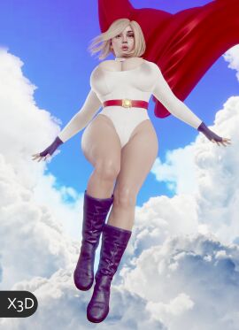 3d ass big_ass big_breasts blender blonde_hair blue_eyes boots breasts bubble_ass bubble_butt cape dc dc_comics female flying huge_breasts injustice_2 kara_zor-l karen_starr large_ass large_breasts legs leotard looking_pleasured muscular muscular_legs pleasure_face power_girl power_girl_(injustice) see-through signature solo superheroine superman_(series) text thick thick_ass thick_thighs x3d