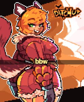 1girls 2d 2d_(artwork) 2d_artwork absurd_res ambiguous_background artist_logo artist_name artist_signature ass bbw black_gloves breasts brown_clothes brown_clothing brown_eyebrows brown_fur brown_tail caption captioned chubby chubby_female clothed clothed_female clothes clothing digital_art digital_drawing digital_drawing_(artwork) digital_media digital_media_(artwork) ditchu ditchuart doreen_green english_text eyebrow_raise eyebrows eyebrows_visible_through_hair female female_focus female_only female_solo gloved gloves gloves_on green_eyes green_pupils hair looking_back marvel marvel_comics marvel_rivals mouth_open no_sex no_visible_genitalia not_porn open_mouth orange-haired_female orange_hair pixel_(artwork) pixel_art pupils safe safe_for_work sclera sfw short-haired_female short_hair shoulders solo solo_female solo_focus squirrel squirrel_girl squirrel_girl_(marvel) squirrel_girl_(marvel_rivals) tail teeth teeth_showing text thick_thighs thighs upper_teeth white_outline white_sclera