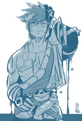 balls dedmerath erection hades_(game) laurel_crown licking_lips male male_only monochrome muscles partially_clothed penis precum_drip pubic_hair sketch solo_male testicles twunk zagreus