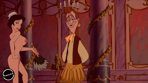 babette beauty_and_the_beast big_breasts brown_hair female fifi human maid_headdress pussy