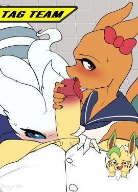 animated blowjob burgerkiss charizard cum cum_in_mouth leafeon longer_than_30_seconds nintendo penis penis_in_mouth penis_in_pussy pokemon pokemon_(species) pussy reshiram sex sex_from_behind tagme video