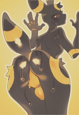 anthro anthrofied ass backsack balls ballsack bodily_fluids eeveelution generation_2_pokemon genitals hi_res looking_back male nintendo nude penis pokemon pokemon_(species) pokemorph rear_view shug889 solo sweat sweaty_ass sweaty_butt umbreon