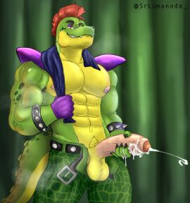 1boy 5_fingers 6_pack abs alligator alligatorid anthro anthro_male anthro_only artist_name belt belt_buckle belt_undone big_cock big_penis bracelet bracelets clothed clothes clothing cock cum cum_shot cumming cumshot curtain curtains dick digital_drawing_(artwork) digital_media_(artwork) ejaculation fingerless_gloves five_nights_at_freddy's five_nights_at_freddy's:_security_breach fnaf foreskin furry furry_only gator gloves green_body green_curtains green_scales green_skin hair jerking_off jerkingoff jizz jpeg large_cock large_penis low_view male male_nipples male_only masculine masculine_male masturbating masturbation mohawk mohawk_(hairstyle) montgomery_gator_(fnaf) muscles muscular muscular_anthro muscular_arms muscular_male nipples no-human no_human no_humans only_furry only_male pants pecs penis penis_out pink_cock pink_nipples pink_penis pubes pubic_hair purple_eyelids purple_shoulder_pads purple_shoulderpads red-eyed_male red-haired_male red_eyes red_hair scales scalie scalie_male scalie_only semen sharp_teeth shoulder_pads shoulderpads six_pack six_pack_abs snaggle_teeth snaggle_tooth solo solo_furry solo_male solo_masturbation spiked_bracelet spiked_bracelets srlimonada standing steam steaming_body steaming_breath stroking_cock stroking_penis tail towel towel_around_neck towel_on_shoulder two-tone_body uncircumcised uncircumcised_penis uncut uncut_penis visible_breath yellow_belly yellow_pubes yellow_pubic_hair