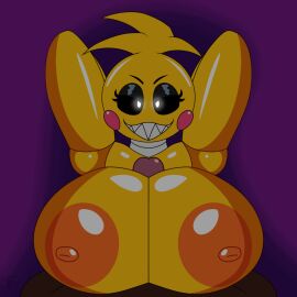 animated animated_gif animatronic anthro_on_human big_breasts big_penis boobjob breasts dark-skinned_male dark_skin female five_nights_at_freddy's five_nights_at_freddy's_2 fnaf furry_female gif huge_breasts human human_on_anthro interspecies male paizuri penis pov pov_paizuri robot robot_girl rosy_cheeks smile smiling_at_viewer straight tkd toy_chica_(fnaf)