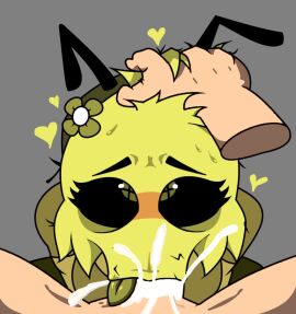 1boy 1girls :>= animal background bee blowjob bweswees_bizznip clothed colorbox_(mustard) cum female fuck_you fur grey hair head hearts human humanoid insect looking male mr.dumpy nude oral penis sex skin straight sucking sweat sweating sweaty tagme tongue viewer white yellow