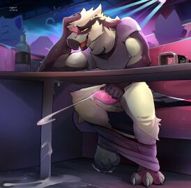 2025 accipitriform avian beak biped bird black_body blush bodily_fluids bottle bottomwear bottomwear_down brown_body bubble claws clothed clothing container cum cumshot digital_media_(artwork) drunk drunk_bubble ejaculation erection feathers genital_fluids genitals grey_beak group hi_res male masturbation multicolored_body nopetrol osprey pants pants_around_ankles pants_down partially_clothed penile penile_masturbation penis public public_exposure public_masturbation raumsk shirt sitting solo_focus substance_intoxication t-shirt tail tail_feathers tan_body tapering_penis toe_claws topwear under_the_table