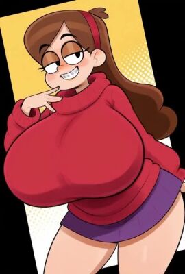 1girls ai ai_animation ai_generated ass big_breasts gravity_falls jm_bull_64 mabel_pines tagme video