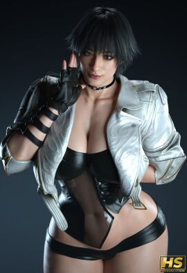 1girls 3d ass big_ass big_breasts black_hair breasts capcom devil_may_cry devil_may_cry_5 female hagiwara_studio hair heterochromia huge_breasts lady_(devil_may_cry) large_breasts light-skinned_female light_skin short_hair thick_thighs voluptuous voluptuous_female