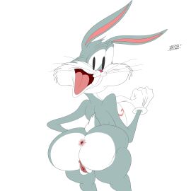 1cuntboy anthro anus ass big_ass big_butt blastprocessing16 bubble_ass bubble_butt bugs_bunny bunny cartoony cuntboy exaggerated_anatomy fur gloves grey_fur hi_res intersex looney_tunes mammal open_mouth pussy rabbit solo tail teeth tongue vagina warner_brothers weird_eyes whiskers white_background