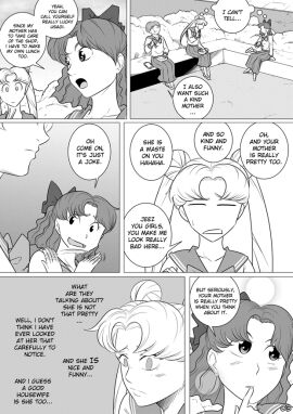bishoujo_senshi_sailor_moon black_and_white comic eating_food english english_text female incest manga monochrome mother_and_daughter sailor_moon tdf usagi_tsukino yuri