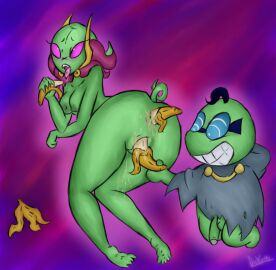 1boy 1girls anal anal_insertion anal_masturbation anal_sex ass ass_up banana banana_peel beanish big_ass big_pussy bottomless clothing colored cross-eyed cum dripping_pussy duo duxeite eyelashes fangs fawful feet female female_focus femengumisi fluids food food_play glasses green_skin half_naked hanging_penis hoodie horny legs male mario_(series) mario_and_luigi_(series) monster_girl naked_female nintendo orgasm orgasm_face original penis pink_eyes pixiv_link pleasured_female projectile_cum pussy saliva saliva_string signature size_difference smile squirt submissive_female super_mario_bros. tail teeth thighs tongue tongue_out torn_clothes touching_penis urine vaginal_fluids vaginal_insertion vaginal_masturbation vaginal_penetration wet_pussy