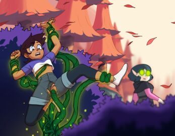 10centsworth arms_tied arms_up bottomwear bound clothing disney eyewear female genitals glasses hair human humanoid humanoid_pointy_ears leggings legwear luz_noceda magic mammal nude open_mouth outside panties_aside pants penetration plant pussy restrained_by_tentacles sex shirt_lift short short_hair spread_legs spreading surprise suspended_via_tentacles tentacle tentacle_around_ankle tentacle_creature tentacle_in_pussy tentacle_penetration tentacle_rape tentacle_sex tentacle_under_clothes tentacles_around_arms the_owl_house tomboy torn_clothing torn_pants tree vine_tentacles willow_park witch_(the_owl_house)