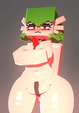 1girls 3d big_breasts blueblocky breasts choker coresvoid curvy curvy_body curvy_female curvy_figure female gardevoir generation_3_pokemon green_hair hi_res hidden_eyes horny horny_female humanoid jewelry looking_at_viewer mammal microsoft mine-imator minecraft mojang necklace nintendo nipple_tape nude oc original_character pokemon pokemon_(species) pokemon_rse pussy red_eyes shadow smooth_skin solo tape taped_pussy thick_thighs thighs white_body wide_hips