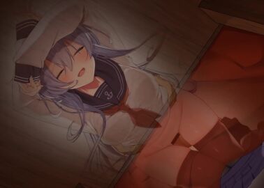 1boy 1boy1girl 1girls 2d animated ass bottomless censor_bar censored cum cum_drip cum_in_pussy female haiba_09 happy_sex hibiki_(kantai_collection) kantai_collection kotatsu large_ass light-skinned_female light_skin looking_pleasured male no_panties pale-skinned_female pale_skin pussy school_uniform see-through serafuku sound thick_thighs thighhighs verniy_(kantai_collection) video wide_hips