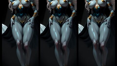 ai_assisted ai_generated female_only high_heels large_breasts looking_at_viewer music pasties red_eyes saraserah silver_hair skimpy_clothes solo_female solo_focus sylvanas_windrunner tagme twerking video world_of_warcraft