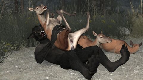 3d_(artwork) anthro anthro_on_feral anthro_penetrating anthro_penetrating_feral biped bodily_fluids canid canine cum cum_in_vagina cum_inside deer digital_media_(artwork) dominant dominant_male duo female feral feral_penetrated genital_fluids hi_res interspecies male male/female mammal mythological_canine mythological_creature mythology outside outside_sex penetration predator/prey quadruped renderswithwolves sex skyrim_werewolf source_filmmaker_(artwork) werecanid werecanine werecreature werewolf zoophilia