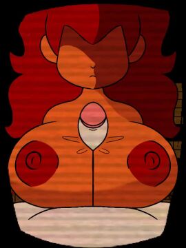 alternate_version_available completely_nude hidden_eyes long_hair mario_(series) mp4 neutral_expression nintendo no_sound paizuri princess_peach princess_toadstool red_hair tagme video