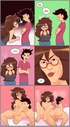 1boy 1futa after_anal anal asmo18mas balls big_balls big_breasts big_penis blushing breasts brown_hair completely_nude couple cum cum_inside dickgirl domination duo erection fellatio female femdom futa_is_bigger futa_on_male futadom futanari glasses huge_cock human intersex light-skinned_futa light-skinned_male light_skin long_hair male male_penetrated meme mexican_female mexican_male nane_(nanezilla) nanezilla nude nude_female nude_futa nude_male oral oral_sex orgasm_face penis penis_size_difference sex smile smooth_balls smooth_penis spanish_text sweat thick_thighs velabot_(nanezilla) wide_hips