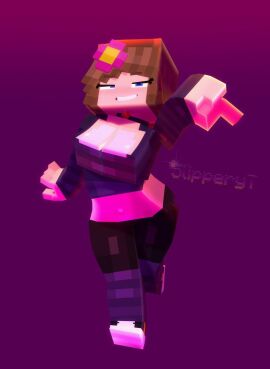 3d ass big_ass big_breasts big_butt breasts clothed cubic_breasts female jenny_belle_(slipperyt) large_ass large_breasts mine-imator minecraft pose slipperyt solo tagme
