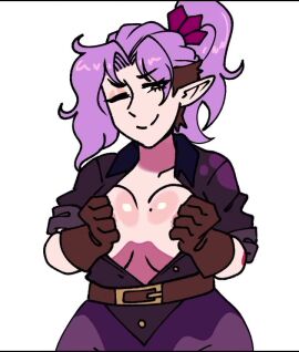 amity_blight animated big_breasts breast_focus breasts breasts_out disney disney+ jontainaka mole_on_breast playful playful_smile ponytail purple_hair solo stripping tagme the_owl_house the_owl_house_(finale) unbuttoned unbuttoned_shirt video wide_hips witch_(the_owl_house) yellow_eyes