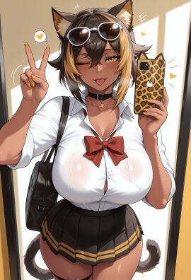 ai_generated big_ass big_breasts cat_ears cum cum_in_mouth cum_in_pussy cum_inside curvy_figure female massive_breasts modeus14 nekoyo_chloe tagme tan_skin virtual_youtuber