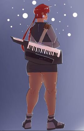 1girls 1shermieaday big_ass curvy dark-skinned_female dark_skin female female_focus from_behind king_of_fighters long_hair piano ponytail shermie_(kof) skirt skirt_up standing tan tan_skin thick_thighs thighs twintails voluptuous voluptuous_female