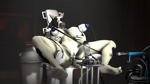 1girls 3d anthro barn bodily_fluids bovine breast_grab breasts cattle_(petruz) female female_only fucking_machine milking_breasts milking_machine mr_sfm orgasm petruz_(copyright) pussy sex_machine sfm solo solo_female source_filmmaker vaginal_masturbation vaginal_penetration