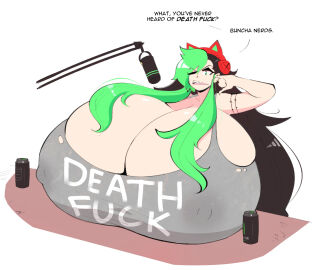 big_breasts breasts breasts_bigger_than_body cleavage dialogue female furry huge_breasts hyper_breasts light-skinned_female light_skin theycallhimcake thick_thighs valerie_kane wide_hips