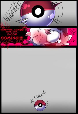 absurd_res blush bodily_fluids cheek_tuft comic english_text facial_tuft fluffy fluffy_ears generation_5_pokemon hair halfpricesouls hi_res nintendo open_mouth pokeball pokemon pokemon_(species) teardrop tears tears_of_pleasure text tuft using_pokeball zoro_(halfpricesouls) zoroark