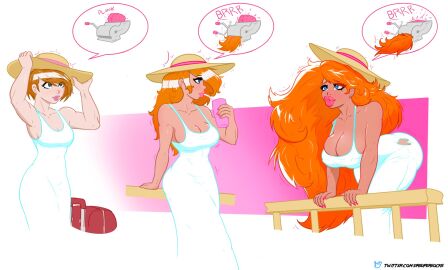 1girls ass ass_expansion bimbo bimbo_body bimbo_lips bimbofication bimbofied body_transformation brain_drain brainwashing breast_expansion breast_growth breast_growth_(enlargement) breasts drsupersocks female figure_transformation hair_color_change hair_growth hourglass_figure huge_ass huge_breasts intelligence_drain intelligence_loss iq_loss lip_expansion mental_transformation mind_break personality_change ripped_clothing tan thick_lips thick_thighs thigh_expansion transformation transformation_sequence wide_hips