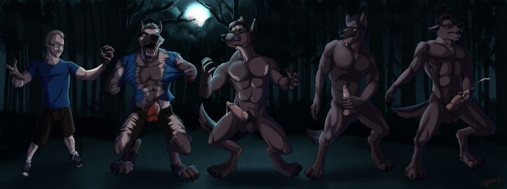 2019 4_toes 5_fingers abs after_transformation animal_genitalia animal_penis anthro arm_outstretched athletic athletic_human athletic_male balls balls_bulge base_one_layout black_claws black_nose black_pawpads blue_eyes bodily_fluids bottomwear broad_shoulders brown_body brown_fur brown_hair bulge canid canine canine_genitalia canine_penis cheek_tuft chest_tuft chin_tuft claw_growth claws clenched_eyes clenched_teeth closed_eyes clothing colfaxwulffy consensual_transformation cum cum_on_hand cumshot destroyed_clothing detailed_bulge digitigrade dripping ears_down ejaculation erection erection_in_underwear erection_under_clothing eyewear facial_tuft feet finger_claws fingers fluffy fluffy_tail footwear forest full_moon fur fur_growth genital_fluids genital_outline genitals glasses growth hair happy human human_to_anthro imminent_transformation knot leaking_precum loogaroo looking_pleasured male male_only male_solo mammal masturbation mid-transformation moon muscle_growth muscles muscular muscular_anthro muscular_male mythological_canine mythological_creature mythology night nipples nude open_mouth orgasm orgasm_face outside pawpads paws pecs penile penile_masturbation penis penis_grab penis_outline pink_nipples pink_penis pivoted_ears plant plantigrade plantigrade_to_digitigrade post-transformation precum precum_drip precum_on_hand precum_on_own_penis precum_on_penis precum_through_clothing precum_through_underwear precut pubes sequence serratus shaded shirt shoe_burst shoes shorts signature smile snout snout_growth socks solo solo_male species_transformation standing t-shirt tail tail_growth tearing_clothing tearing_own_clothing teeth toe_claws toes tongue tongue_out topwear torn_bottomwear torn_clothing torn_footwear torn_shirt torn_shoes torn_shorts torn_socks torn_t-shirt torn_topwear torn_underwear transformation transformation_sequence tree tuft underwear were werecanid werecanine werewolf wet wet_clothing