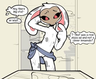 1girls 4_fingers adult_(lore) anthro anthro_female anthro_only anthro_solo banana black_eyebrows black_sclera black_text blue_towel bone breasts container contrapposto cub dialogue doorway english english_text eyebrows eyelashes featureless_chest female female_anthro female_cub female_only fingers flat_chest flat_chested floppy_ears food fruit fruit_bowl fur furniture furry furry_female furry_only genderswap genderswap_(mtf) genitals gesture grey_body grey_ears grey_fur hand_behind_head hand_gesture hi_res humanoid_genitalia humanoid_pussy innie_pussy itsunknownanon lagomorph leporid mammal mtf_crossgender multicolored_body multicolored_ears multicolored_fur offscreen_character pink_inner_ear pizza_box plant pointing pointing_at_self poster pussy rabbit rabbit_girl red_eyes rule_63 skull skull_head small_breasts solo solo_anthro solo_female speech_bubble steam stuttering table talking_to_another text towel towel_around_neck towel_only true_flat_chest two-tone_body two-tone_ears two-tone_fur url waketab_(waketab) wet wet_body wet_fur white_body white_ears white_fur white_pussy young young_anthro young_female