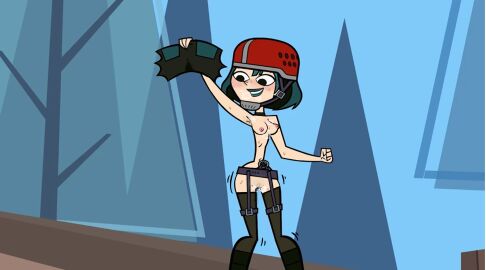 1girls accurate_art_style aroused being_recorded canonical_scene clitoris color edit embarrassed female female_ejaculation goth green_eyes green_hair gwen_(tdi) hairless_pussy human human_only lemoeve nipples nude public pussy pussy_ejaculation pussy_juice pussy_juice_drip pussy_juice_trail screencap screenshot screenshot_edit solo sweat sweatdrop sweating sweaty total_drama_island uncensored wet wet_pussy