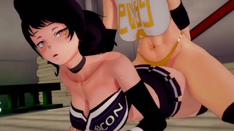 1futa 1girls 3d 3d_animation abs amber_eyes animated black_hair blake_belladonna blonde_hair bow_ribbon cheerleader choker cum_inside dezerbitch eyes_rolling_back female from_behind futa_on_female futanari gym_uniform heart-shaped_pupils huge_breasts jiggling_ass large_breasts no_sound pierced_belly_button ponytail rwby shorter_than_30_seconds sweat tagme video yang_xiao_long