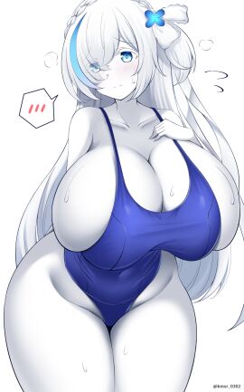 azur_lane breasts female huge_breasts kmsr school_swimsuit silver_skin swimsuit tb_(azur_lane)